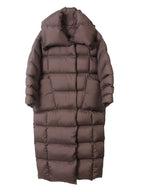 Maomaokong Super Thick 400g Filling White Duck Down Female Winter Women's Over-the-Knee Puffer Coat Luxury Down Jacket Warm