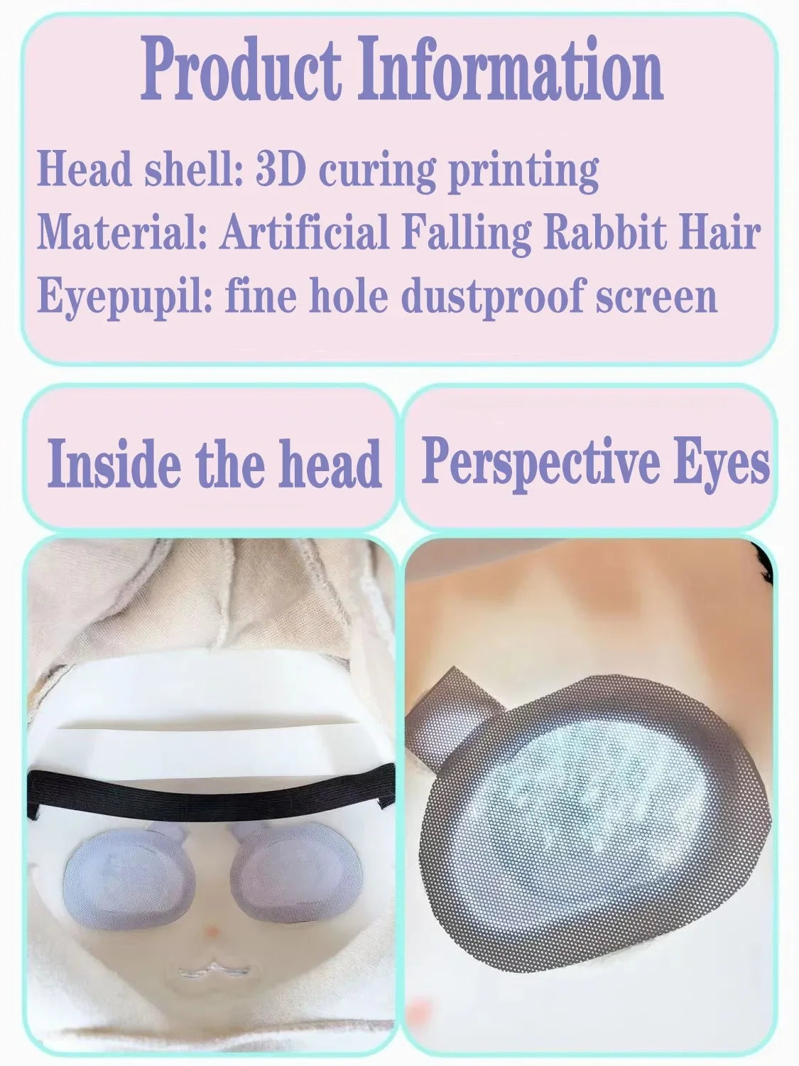 Kig Furry Mask Plastic Headbase for Adult Cosplay Costume