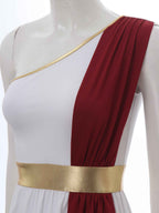 Womens Ancient Greek Princess Dress Goddesses Toga Costume for Halloween Carnival Party Deity Queen Cosplay Chiffon Robe Gown