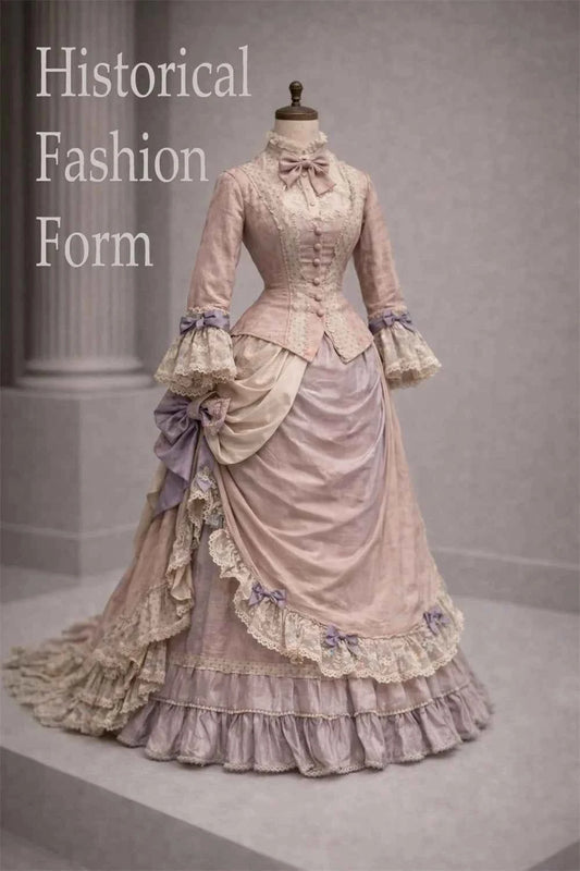 1880s Vintage Victorian Bustle Dress Civil War Theater Edwardian Duchess Costume Gothic Tea Party Eveving Prom Dress Ball Gown