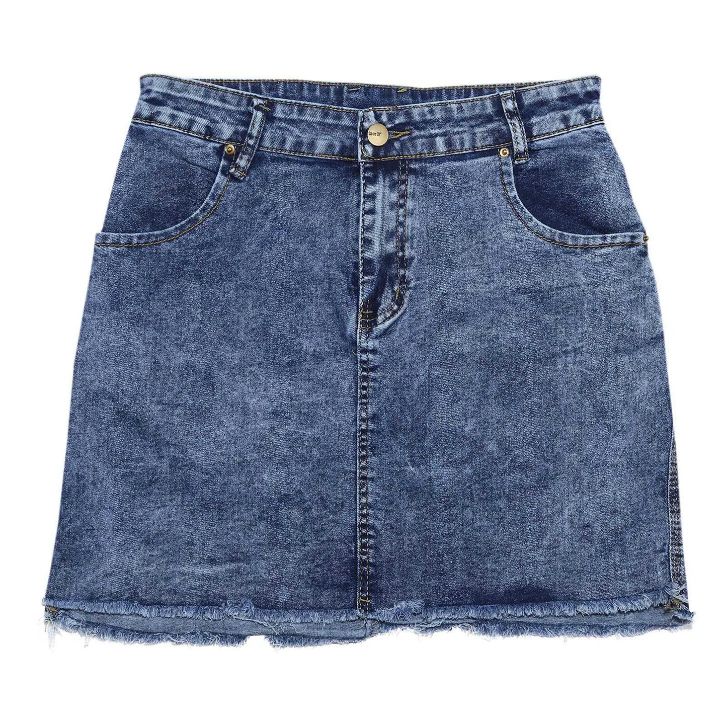 Mini Skirt Women's Wash Mini Female Short Skirts Summer Women's Sexy Denim Skirt Skirts for Women Knee Length Casual SS69 22.69 Dark Blue / M / CN