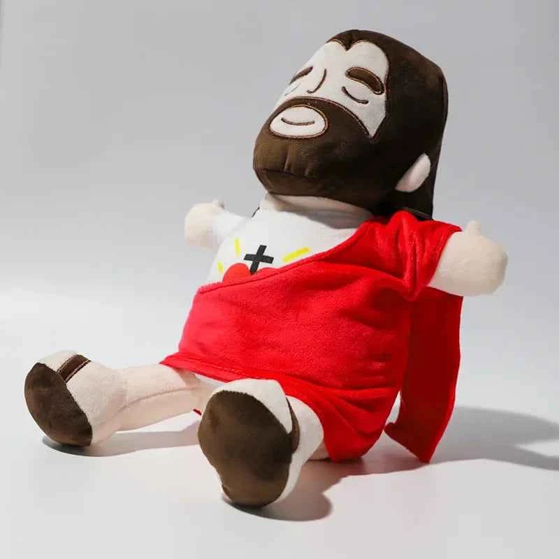 38CM Breath Jesus Soothes Plush Toy   for Kids Soft Soothing Jesus Plushies Comforting Jesus Heart Toy Easter Christmas Gifts