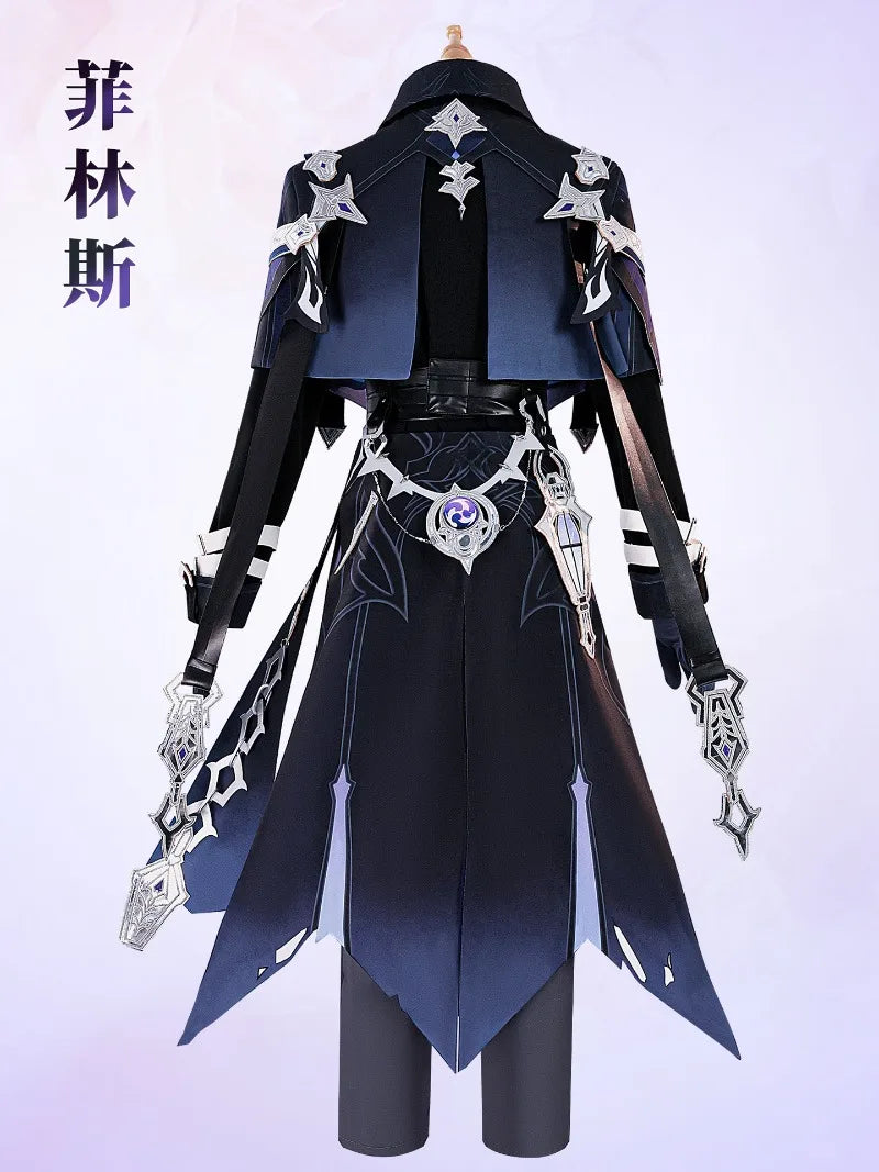 Game Impact Kyryll Chudomirovich Flins Cosplay Costume Wig Hair for Men Halloween Party Carnival Role Paly Outfits