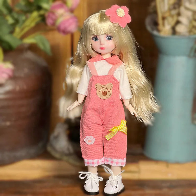 30cm Bjd Doll Lolita Doll 1/6 Starry Sky Grey Eyes Lolita Fashion Accessories Diy Doll Set Children'S Girls Birthday Gift Toy SS69