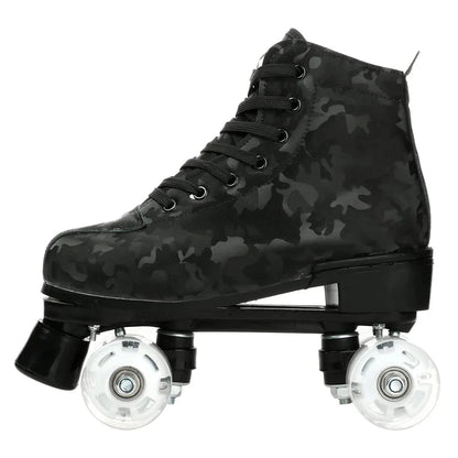 Double-Row Roller Skates Beginner Women Men Outdoor Skating 4 Wheels Skate Shoes Size 37 38 39 40 41-45 Flashing Quad Sneakers SS69