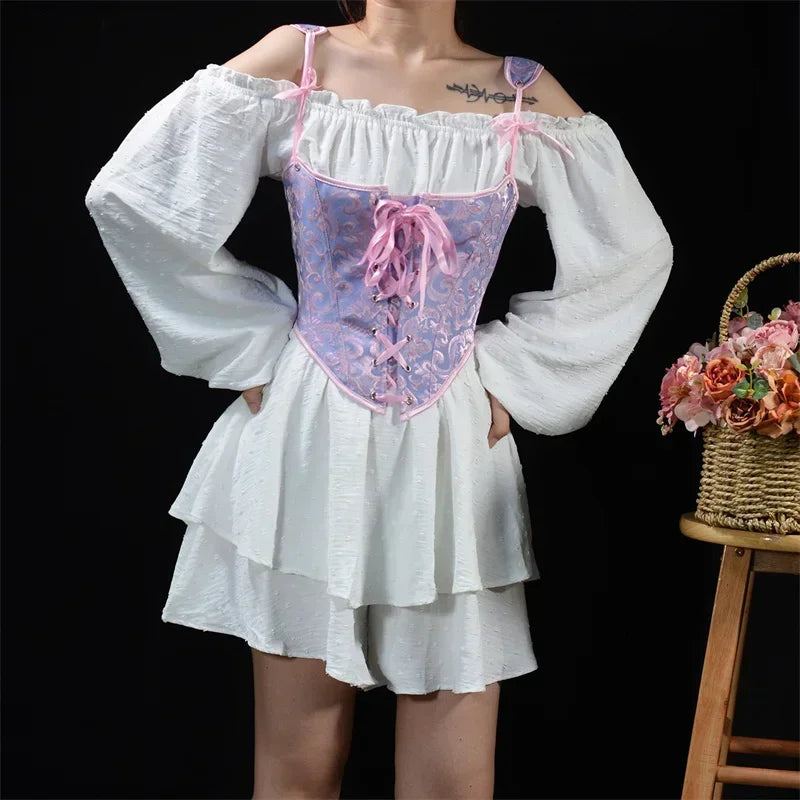 Lolita Corset Camisole Y2K Underbust Body Shaper Polyester Blend