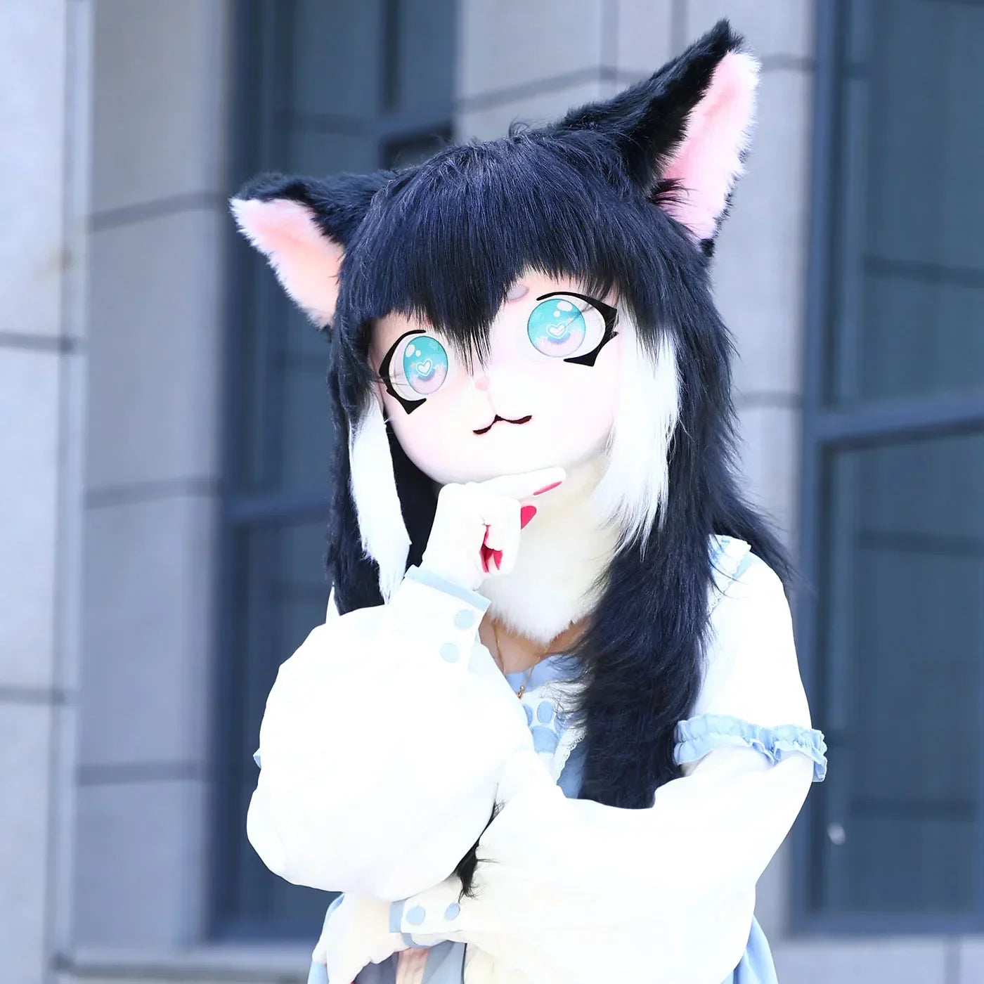 Kig Furry Mask Plastic Headbase for Adult Cosplay Costume