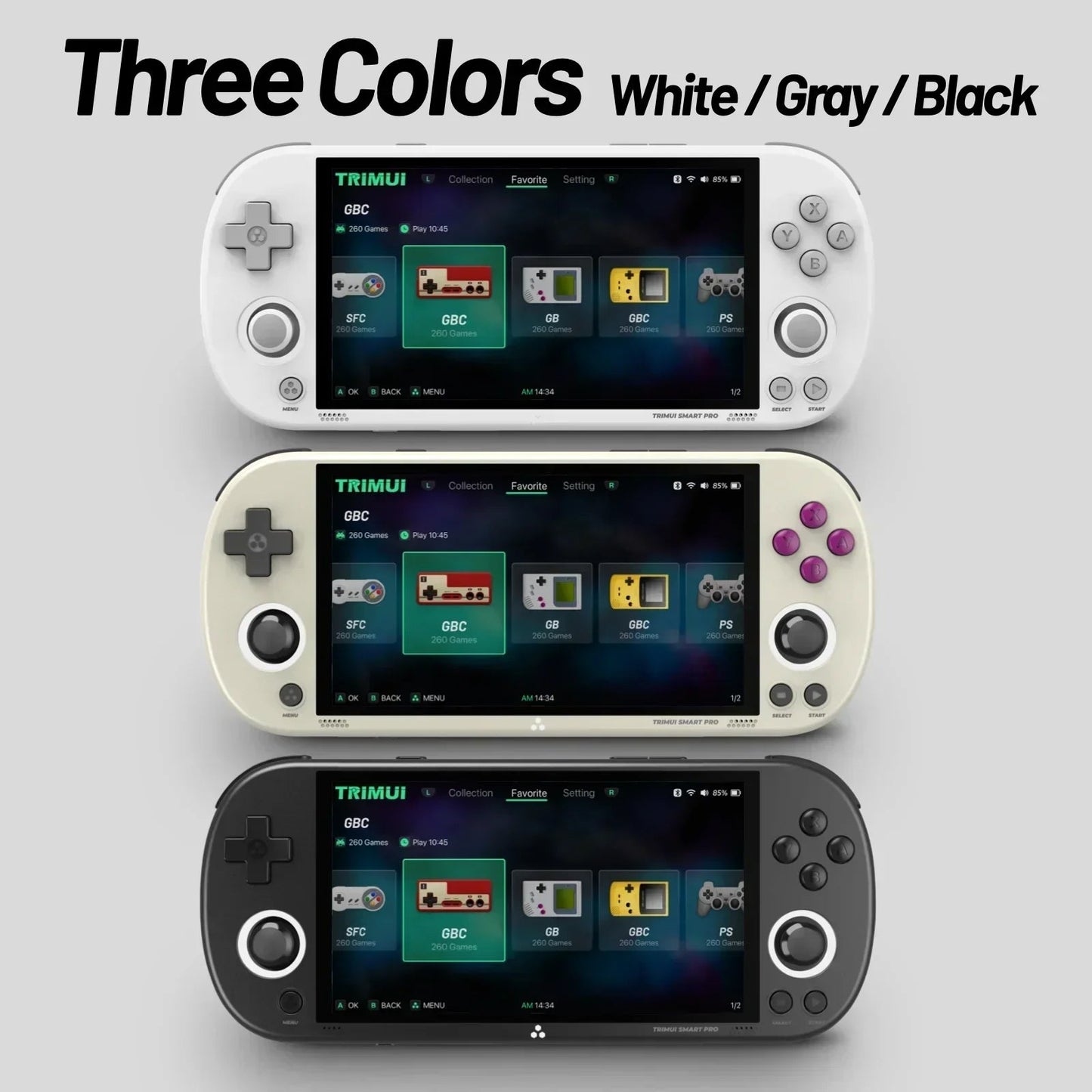 Trimui Smart Pro Handheld Game Console 4.96''IPS Screen Linux System Joystick RGB Lighting Smartpro Retro Video Game Player Gift SS69
