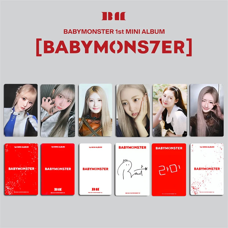 8pcs/set KPOP BABYMONSTER Album HAPPY 1000 DAYS LOMO Card Tea Lu Bao Monster Photo Card AHYEON HARAM RORA RUKA ASA Postcard SS69