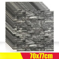 3D Foam Brick Wall Stickers, Waterproof Peel & Stick Panels 70x77cm
