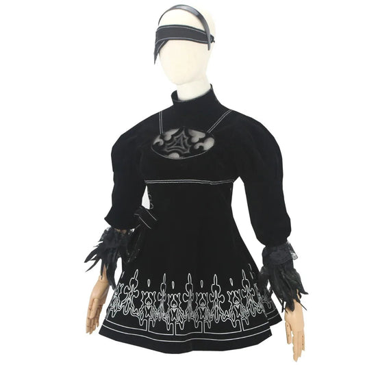 8PCS Nier Automata Cosplay Costume Yorha 2B sexy Outfit Games Suit Women Role Play Costumes Girls Halloween Party Fancy Dress SS69