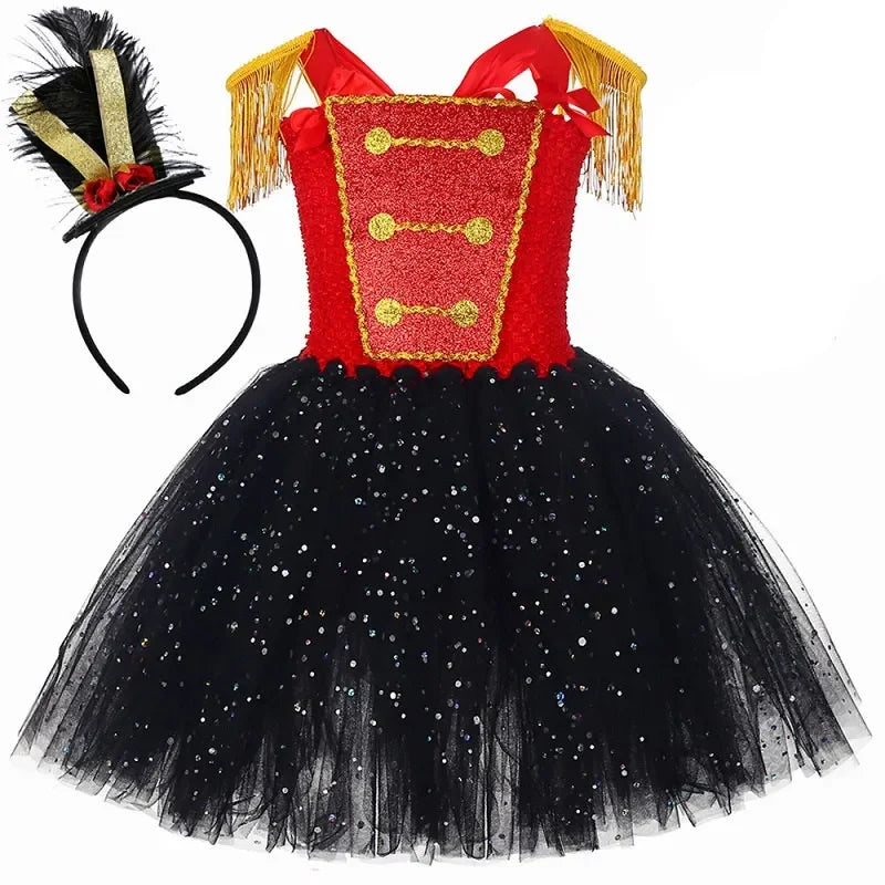 SS69 Nutcracker Soldier Tutu Dress for Girls, Halloween Christmas Costume