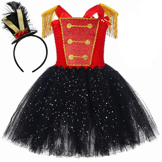 SS69 Nutcracker Soldier Tutu Dress for Girls, Halloween Christmas Costume