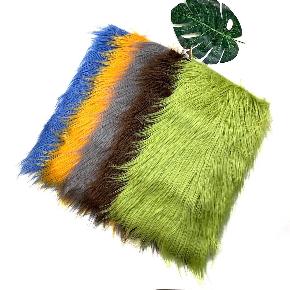 Faux Fur Fabric 8cm Long Pile Cosplay Patchwork Sheet