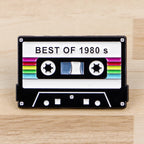 Vintage Cassette Tape Enamel Brooch Pin Retro 80s 90s