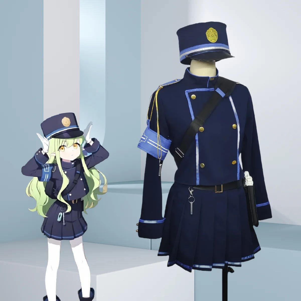 Game Blue Archive Tachibana Nozomi Cosplay Costume Wig Shoes Hikari Cosplay Highlander Railroad Academy Role Play Uniform Prop SS69