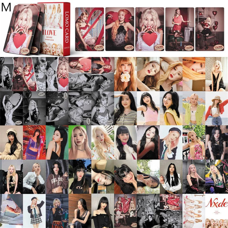 KPOP 55cards/set (G) I-DLE Album Card I FEEL Album GIDLE Ye Shuhua MINNIE Printed Photo Card LOMO Card Gift For Girls Collection SS69