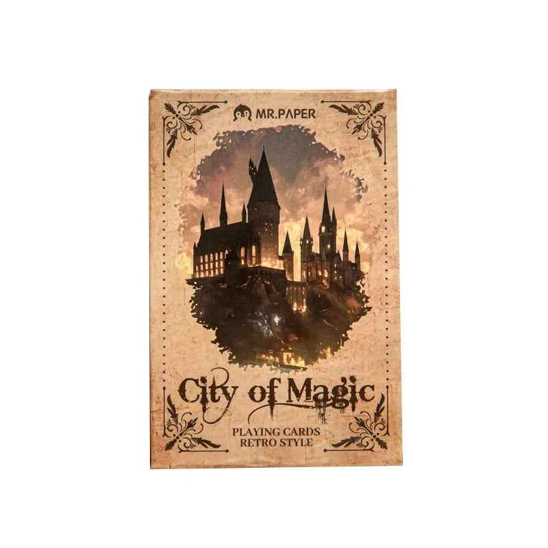 2 boxes/set Creative Retro Playing Cards Retro Castle Girl Blue Core Paper Material Strong and Durable Casual Game Tools