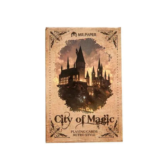 2 boxes/set Creative Retro Playing Cards Retro Castle Girl Blue Core Paper Material Strong and Durable Casual Game Tools