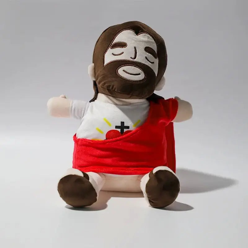 Breath Jesus Plush Doll Soothing Placation Toys Soft Respirable Jesus Plushies Comforting Jesus Heart Toy Easter Christmas Gifts SS69