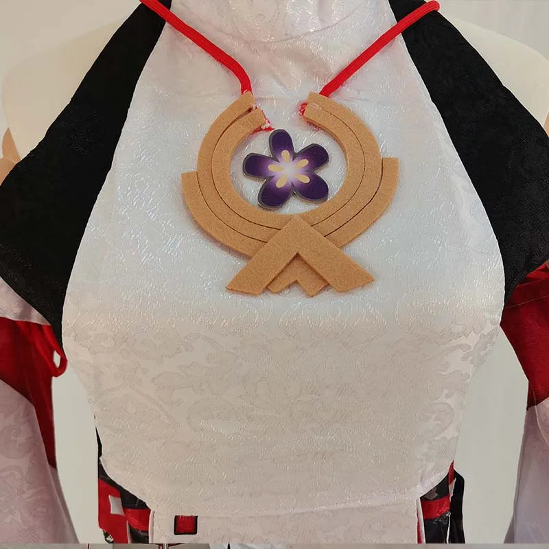 Genshin Impact Yae Miko Cosplay Costume with Wig, Ears, and Tail