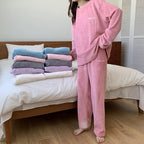 Women's Coral Fleece Pajama Set - Cozy Winter Loungewear