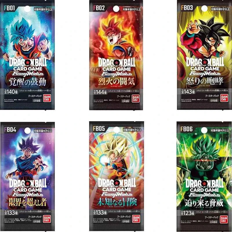 BANDAI DRAGON BALL FB01-06 Booster Packs SUPER CARD GAME Fusion World TCG Collection Card Child Toy