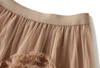 Tiered Tulle Maxi Skirt - Elegant A-Line High Waist Mesh