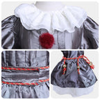 Cosplay Costume Clown Pennywise Suit Movie Stephen King It Joker Costume Golden Silver Halloween Outfit