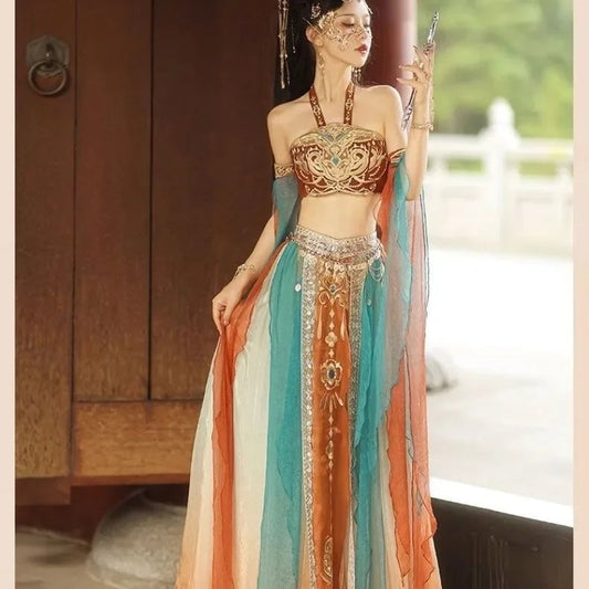 Dunhuang Feitian Western Princess Clothes Hanfu Exotic Photography Photo Chinese Style Dance Costume Hanfu Women China Clothing SS69