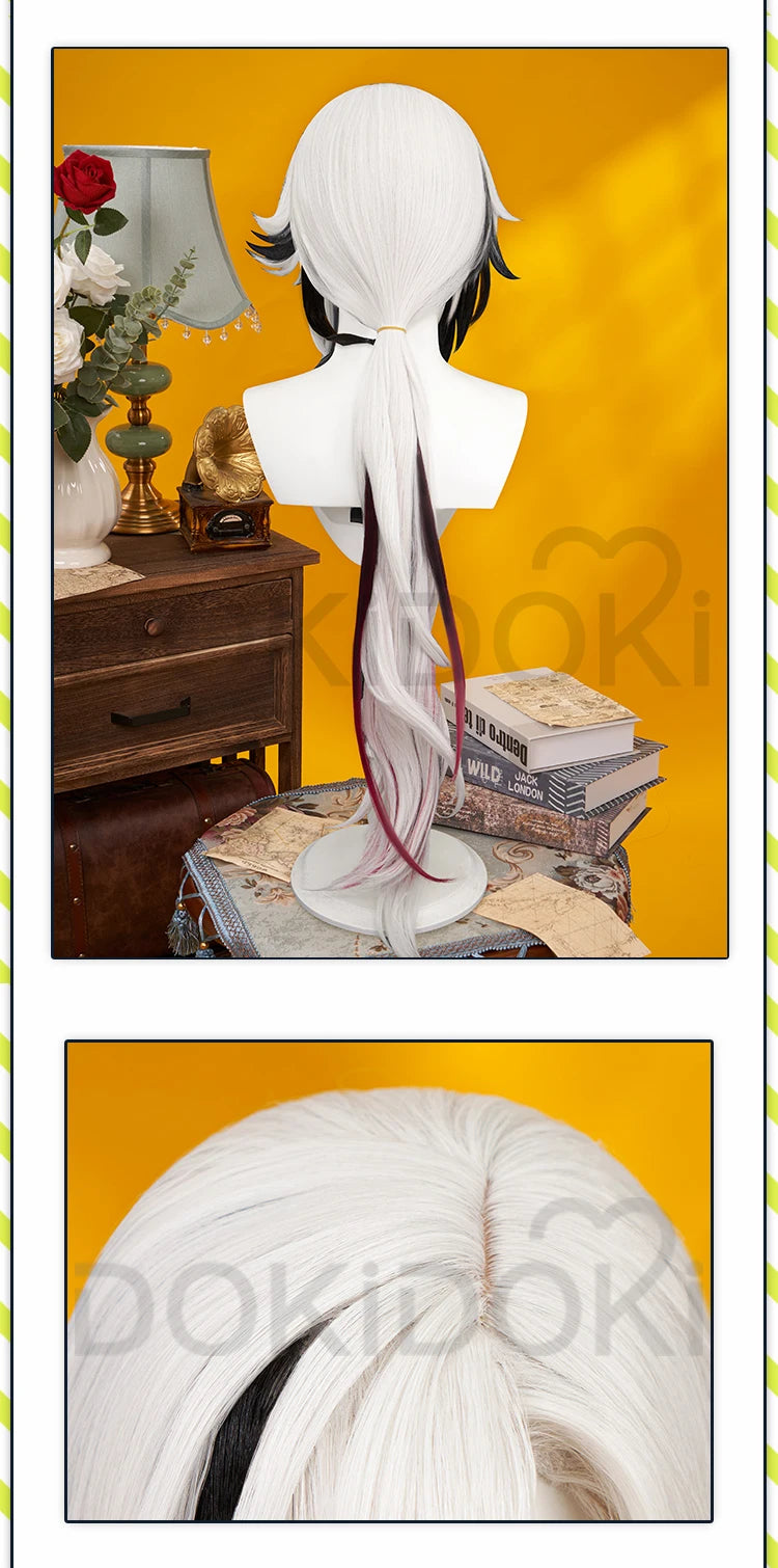Genshin Impact Arlecchino Cosplay Costume Set with Wig - Polyester - S-2XL