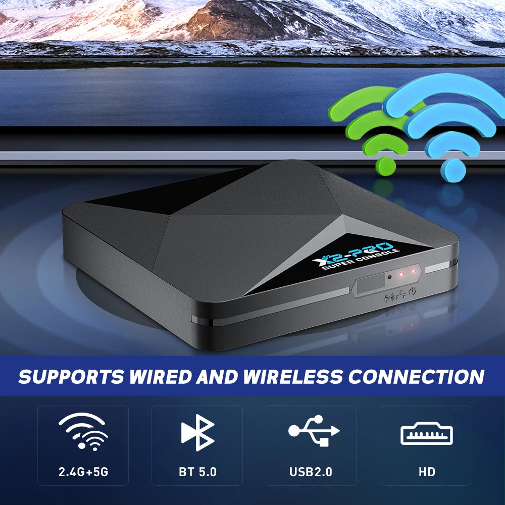 KINHANK Retro Video Game Console Super Console X2 Pro with 90000 Video Games for PS1/DC/MAME/SS with Gamepad Kid Gift Game Box SS69