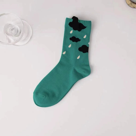 Cotton Fashion Korea Harajuku Retro Floral Vintage Woman Socks Novelty Ethnic Elegant Casual Ladies Girls Dress Brown Sox Autumn SS69 8.69 DD10H3 / 35 - 40