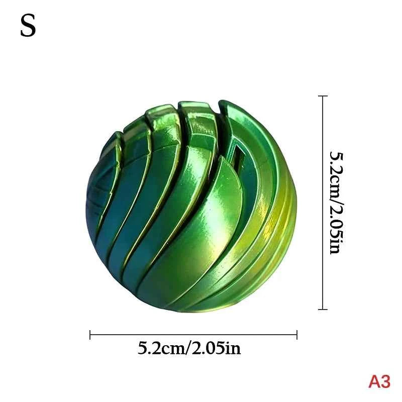 【MQ124】Slime Ball Fidget Toy 3D Printed Twistsphere Fidget Toy Gear Liquid Flow Ball With Rotating Design Anxiety Relief Toys