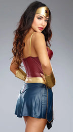 Women's Superhero Bodysuit Costume with Headgear for Cosplay
