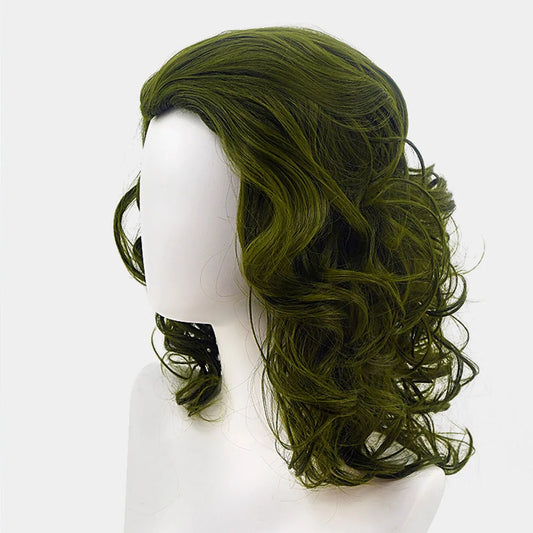 SS69 Joker Cosplay Wig, 35cm Curly Green High Temperature Fiber Hair