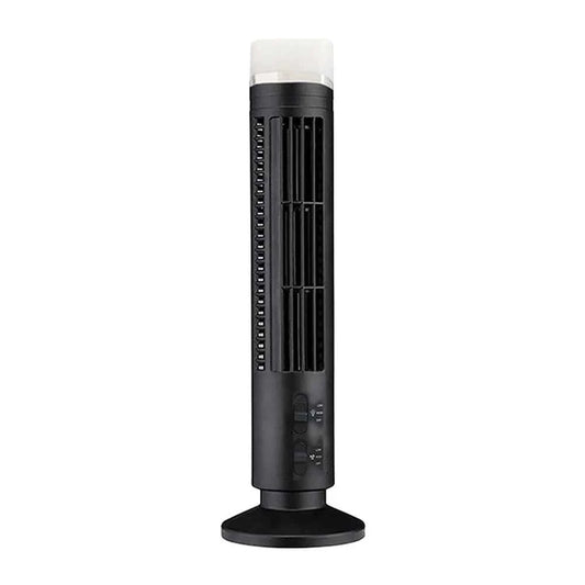 LED Tower Fan Bladeless Tower Fan 90 Degree Oscillating Quiet Portable USB Electric Desk Fan with Light for Home Bedroom Office