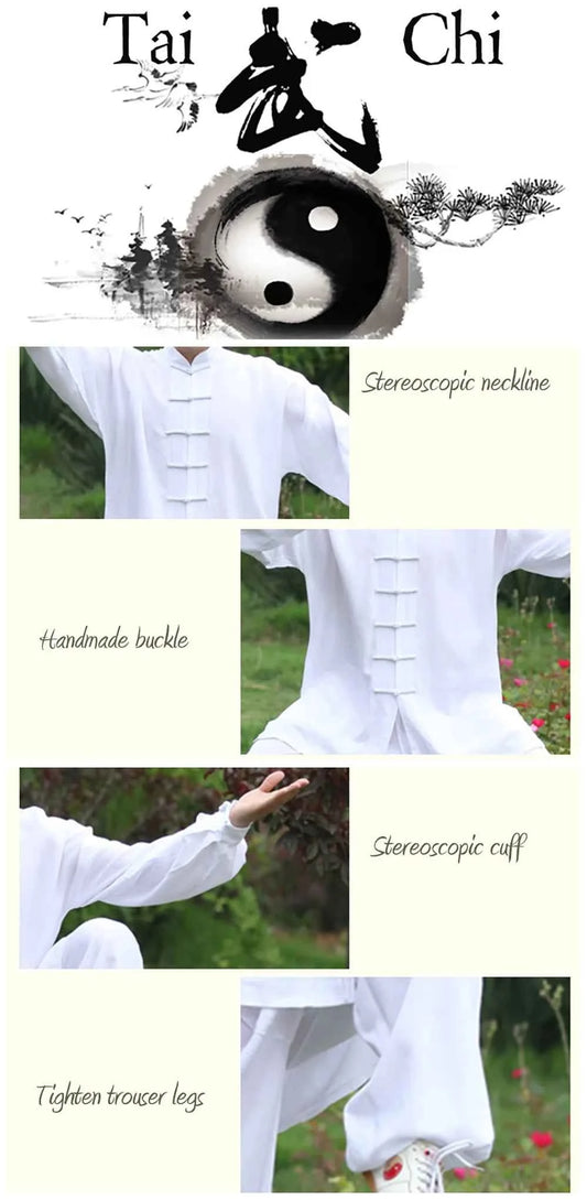 Chinese Tai Chi Uniform Cotton Wushu Kung Fu Clothing Kids Adults Martial Arts Wing Chun Suit Taichi Performance Tang Suit Taiji