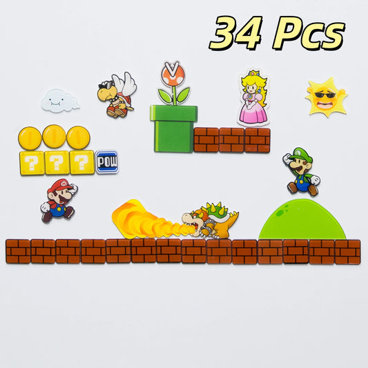 Cartoon Bros Fridge Magnet Home Kitchen Convenience Sticker Anime Photo Message Board Refrigerator Magnetic Stickers Home Dec