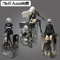 Nier Automata 2B A2 9S Sitting Position Game Figure Mechanical Lifeform Statue Collection Desktop Decoration  Toys Gifts SS69