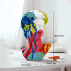 GUGUGUHOME David Head Resin Bust Sculpture - Modern Abstract Art