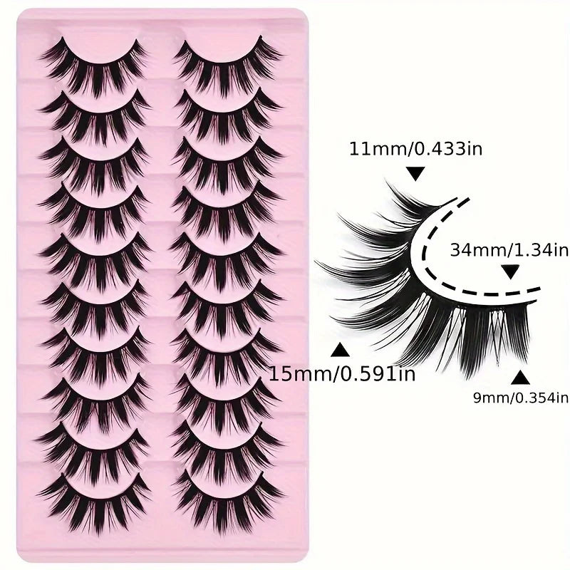 10 pairs of false eyelashes (10 pairs) SS69