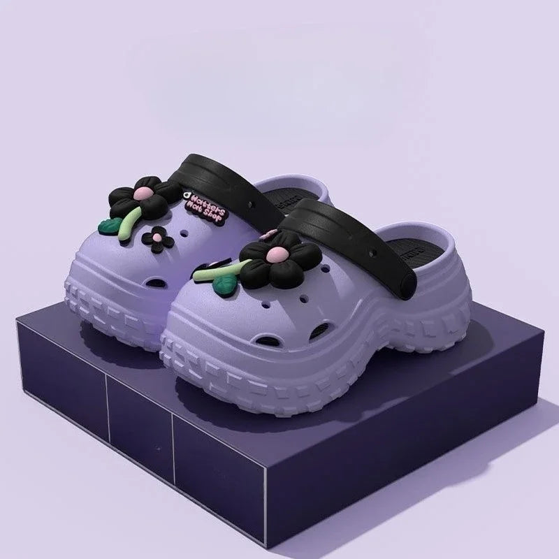 Slides Height Outside Sandals Korea Style Woman Slippers Non Slip Clappers Summer Footwear Top Designs New 39 Shoes for Women