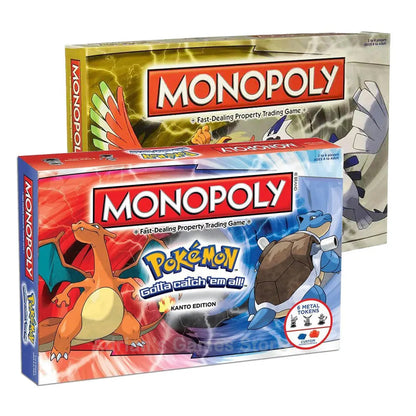 Pokemon MONOPOLY board game Johto and Kanto Edition English English Version Family Party Game Toy Children's Gift SS69