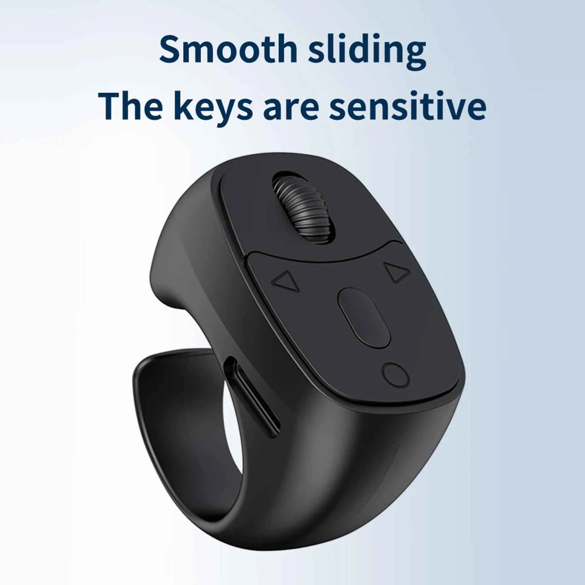 Bluetooth-Compatible 5.3 Fingertip Ring Remote Control Finger Ring Mouse Scrolling Ring Wireless Camera Shutter Selfie Button