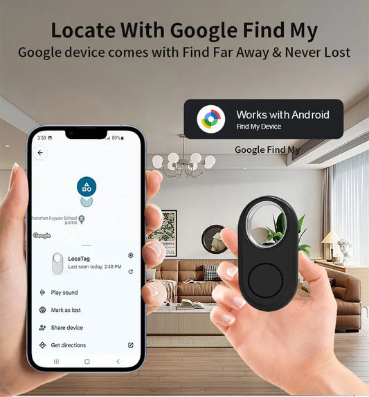 GPS Tracker for Samsung Android Tracker Work with Google Find Hub Bluetooth Locator Finder Bag Key Global Anti-lost Smart Tag