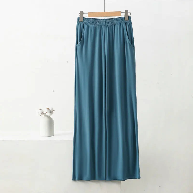 Modal Wide Leg Pants - High Elastic, Large Size Trousers