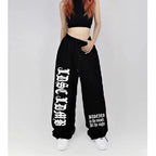 2024 Spring Summer New Sports Pants for Women American Street Trendy Wide Leg Pants Women Fun Print Design Woman Trousers - SS69