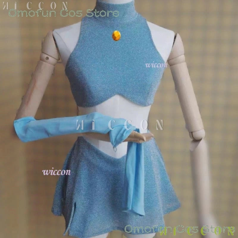 Anime Club Cartoon Princess Bloom Cosplay Shiny Skirt Adult Women Girls Style Clothes Halloween Party Dress-up Blue Suit