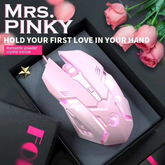 Gaming Mute Rechargeable Mouse 2.4GWireless Pink USB  RGB Gamer Ergonomic Mice Optical Office Computer Mouse for IOS Android SS69